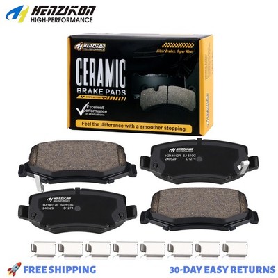 Rear Ceramic Brake Pad w/Hardware for Dodge Nitro 2007 2008 2009- 2012 3.7L 4.0L