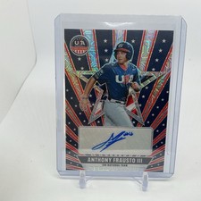 2026 PRIZM USA Stars & Stripes ANTHONY FRAUSTO III SILVER MOJO PRIZM AUTO 15/25