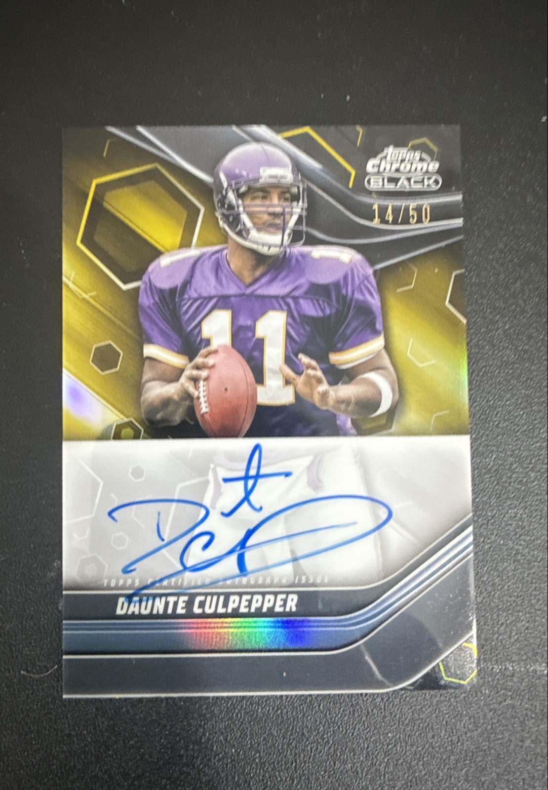 2023 Topps Composite Topps Chrome Black Gold Autographs Daunte Culpepper #’d /50