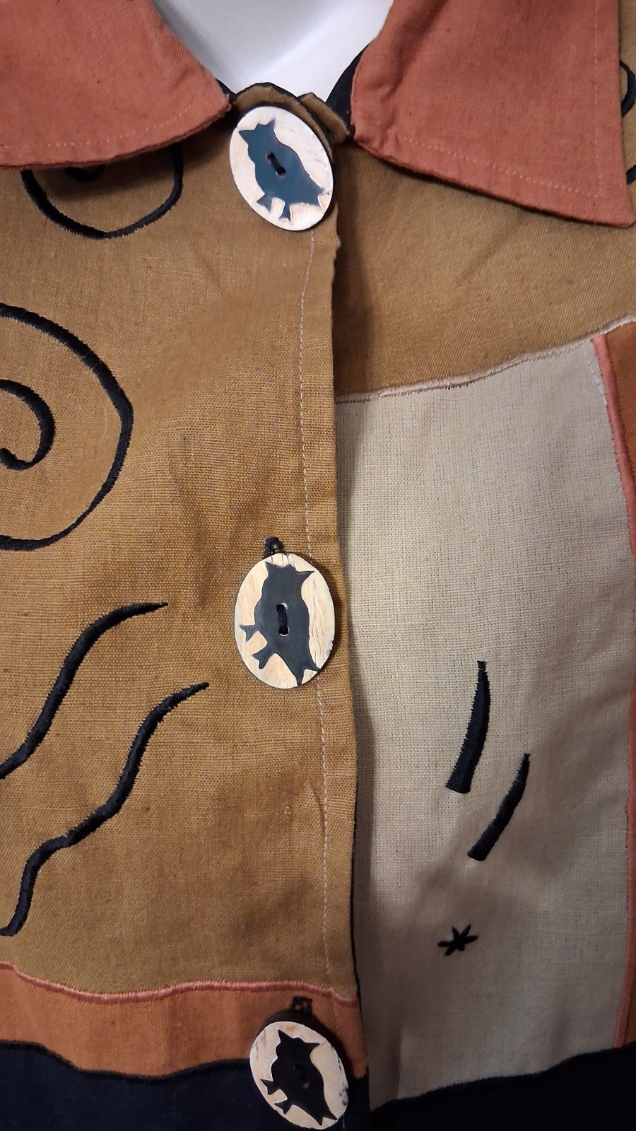 Allure Jacket Multicolor Patchwork Embroidered Li… - image 2