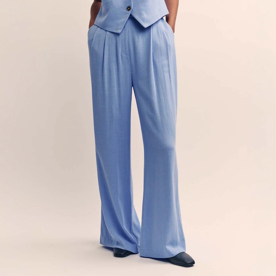 Women's Nobodys Child Relaxed Tailored Trousers in Blue