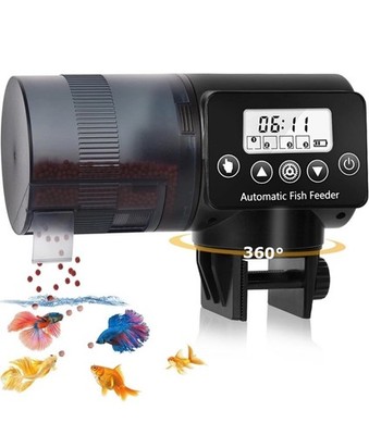 Automatischer Fischfutterspender für Aquarium: 200 ml großes Fassungsvermögen Autofutter