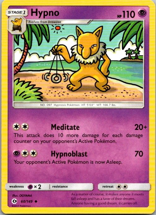 Hypno SM Base Set 60/149 NM