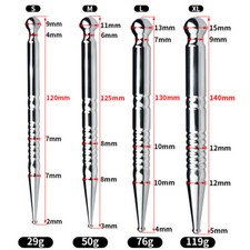 Stainless Steel Urethral Sounding Rod Penis Plug Stretcher Dilators BDSM for Man