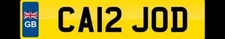 PRIVATE REGISTRATION NUMBER PLATE CA12 JOD CHERISHED JOD JODIE JODY JODEY JO D