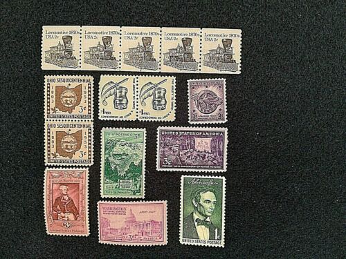 SET OF 20 STAMPS - STRIP OF 5 , 6 SINGLES & 2 PAIRS OF STAMPS - VF - OG -  MNH