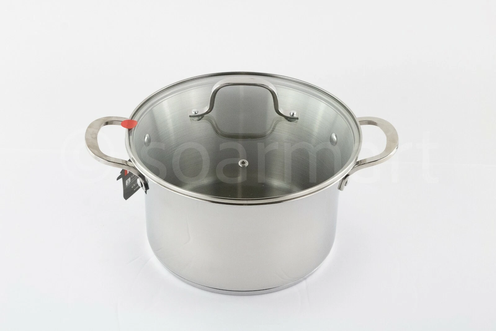 Bergner Stainless Steel Tulip Series 5Qt Dutch Oven with Glass Lid