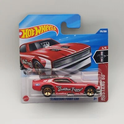 Hot Wheels Mustang Funny Car 71 - 2025 - 1:64 - Rouge - Mustang 60TH - Neuf - Photo 1/4