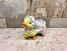 Lefton Chick With Egg Cart Candy/ Nut Holder