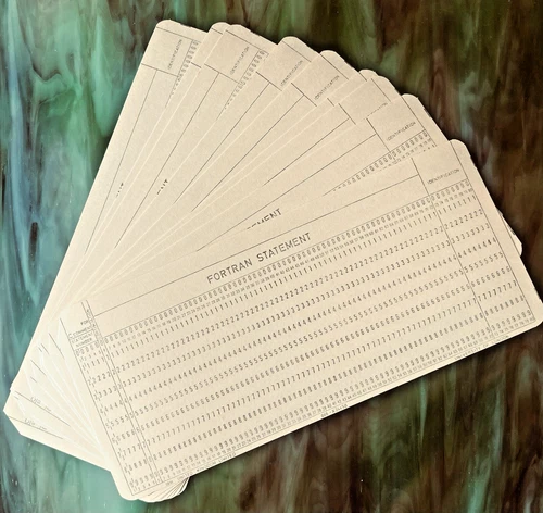 10 x IBM Fortran Statement Computer Punch Cards 1970’s 866 - X24450 Uni London