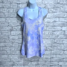 Athleta Nitro Tank Top Cutout Racerback Active Yoga Gym Tie Dye Purple Small