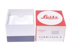   LEICA R LEICAFLEX SUMMICRON-R 90MM 11219 EMPTY MAKERS BOX ONLY READ, NO LENS 