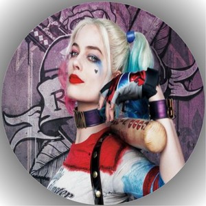 Harley Quinn Decoration De Gateau Comestible Disque Predecoupe Diam cm Ebay