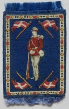 DENMARK SOLDIER BLANKET 1908 American Tobacco SILK FLANNEL FELT 125mm x 90mm
