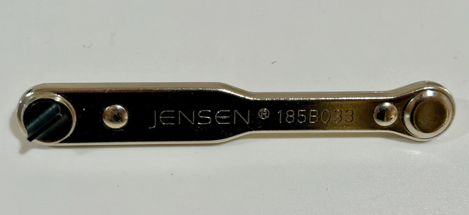 Jensen Ratcheting Offset Screwdriver 185B033 Two Slotted Blades - Image 2 of 4