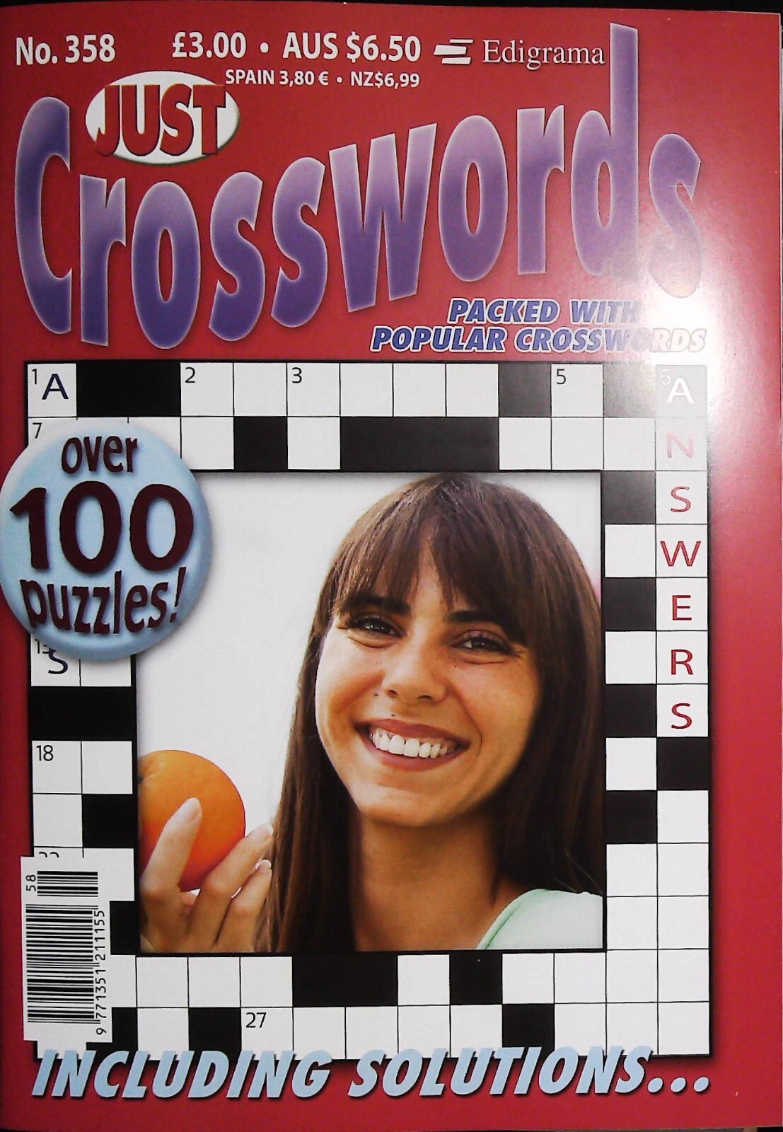 CROSSWORD PUZZLE BOOK PUZZLE MAGAZINE JUST ISSUE 358 100 PUZZLES, BRAND NEW