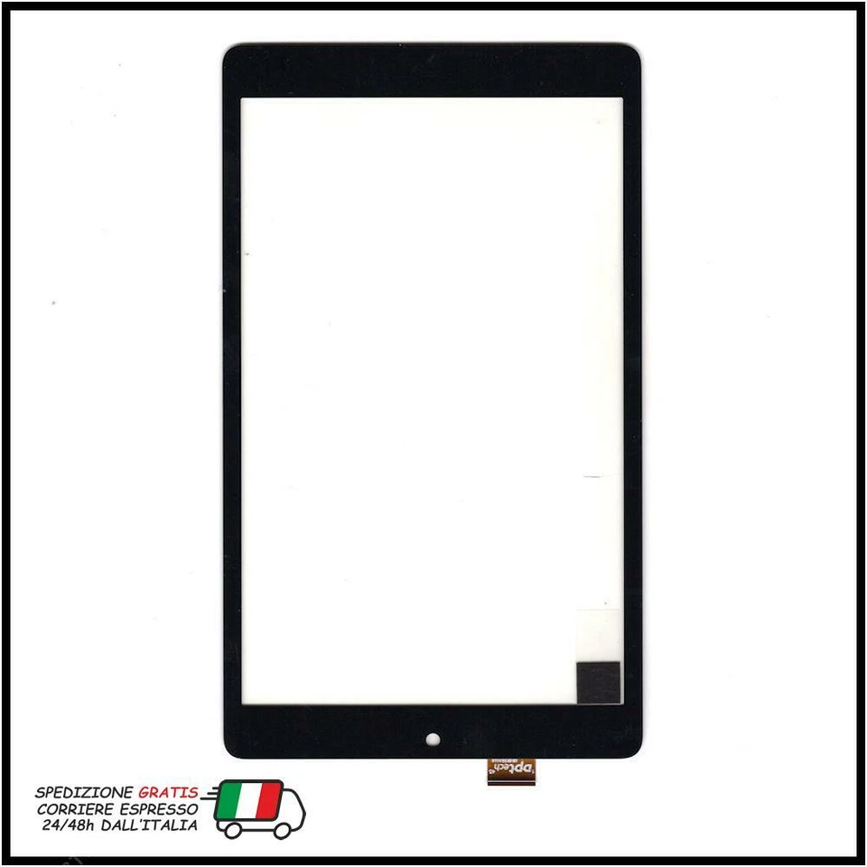 VETRO TOUCH SCREEN WIND TAB 8 ALCATEL ONE TOUCH PIXI 3 (8) OT 9022 9022X NERO