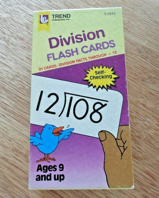 Trend Enterprises "division" Flash Cards 91 Division Facts