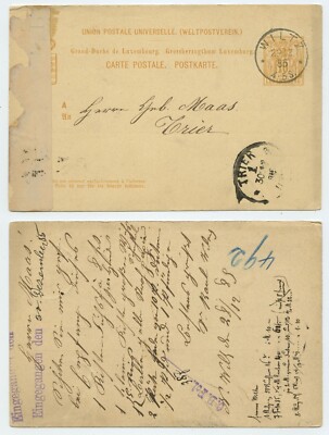 118388 - Ganzsache - Postkarte - Wiltz 29.12.1885 nach Trier