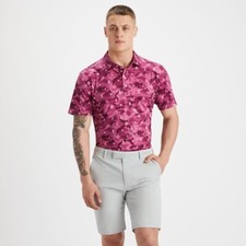 G/FORE Men's GOLF Polo Shirt ICON CAMO PRINTED Red G4MF22K15 STRBC