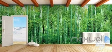3D Large Bamboo Forest Ceiling Entire Living Room Wallpaper Wall Murals Art Prin