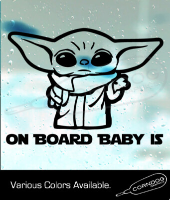 Sticker Bébé à Bord Yoda Pour Voiture - Vinyle Haute Qualité, Résistant Intempéries, Fabriqué En France