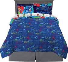 PJ Masks "We Ride Tonight" Kids Reversible Full Bed Set-AB09CGFR7MR6