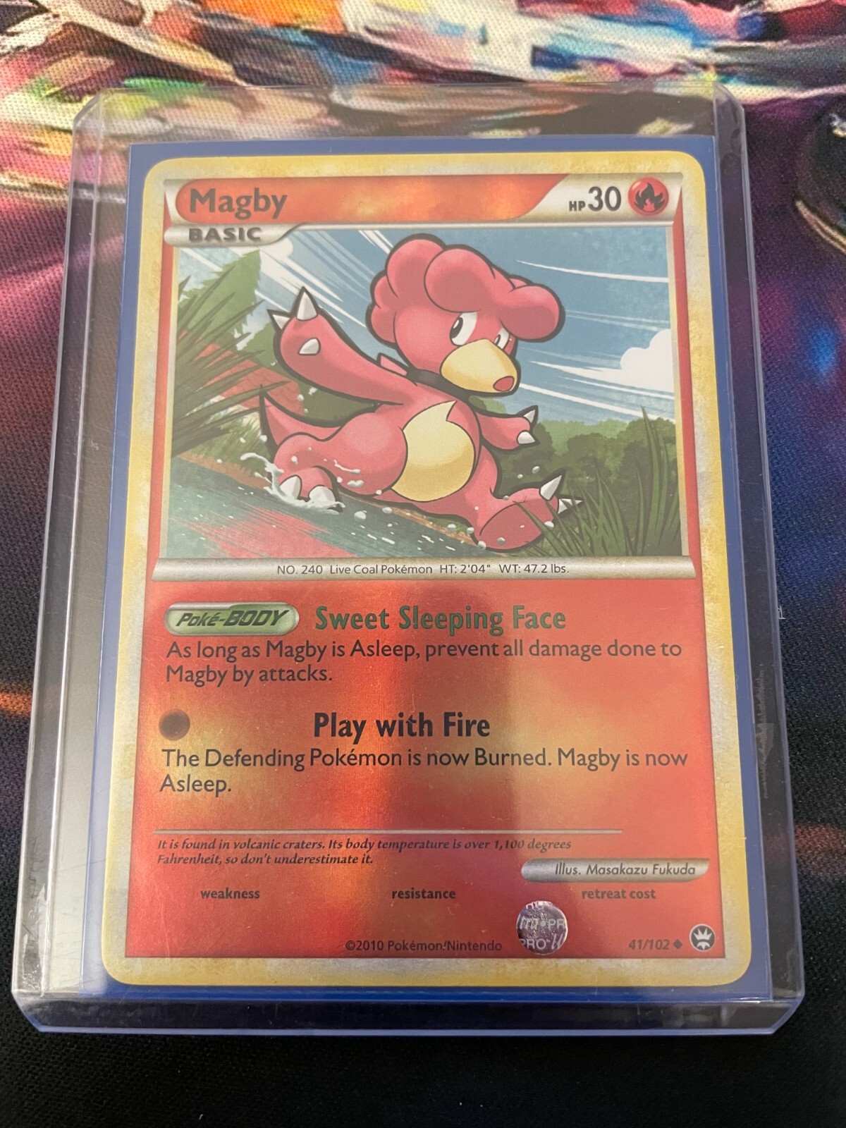 Pokemon Card Magby 41/102 Triumphant Rev Holo - NM