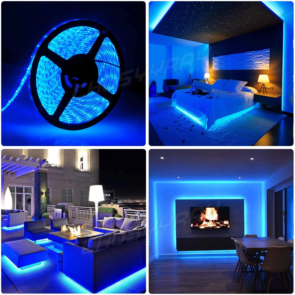 32ft LED Rope Light In Outdoor Cuttable Flexible Lights Strip Blue