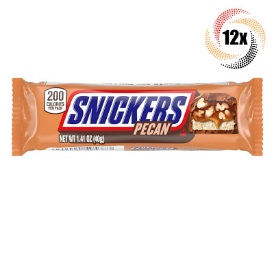 12x Packs Snickers Pecan Milk Chocolate Covered Candy Bars | 1.41oz