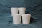 Set Of 4 Vintage Fire King Milk Glass D Handle Coffee Mugs Cups Heat Proof