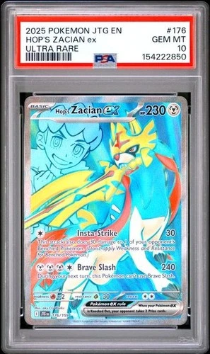 Hop's Zacian EX *PSA 10* Ultra Rare *Journey Together* #176 * Pokemon