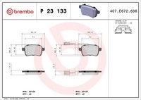 Brembo Bremsbelagsatz, Scheibenbremse P 23 133 FüR Alfa Romeo Dodge