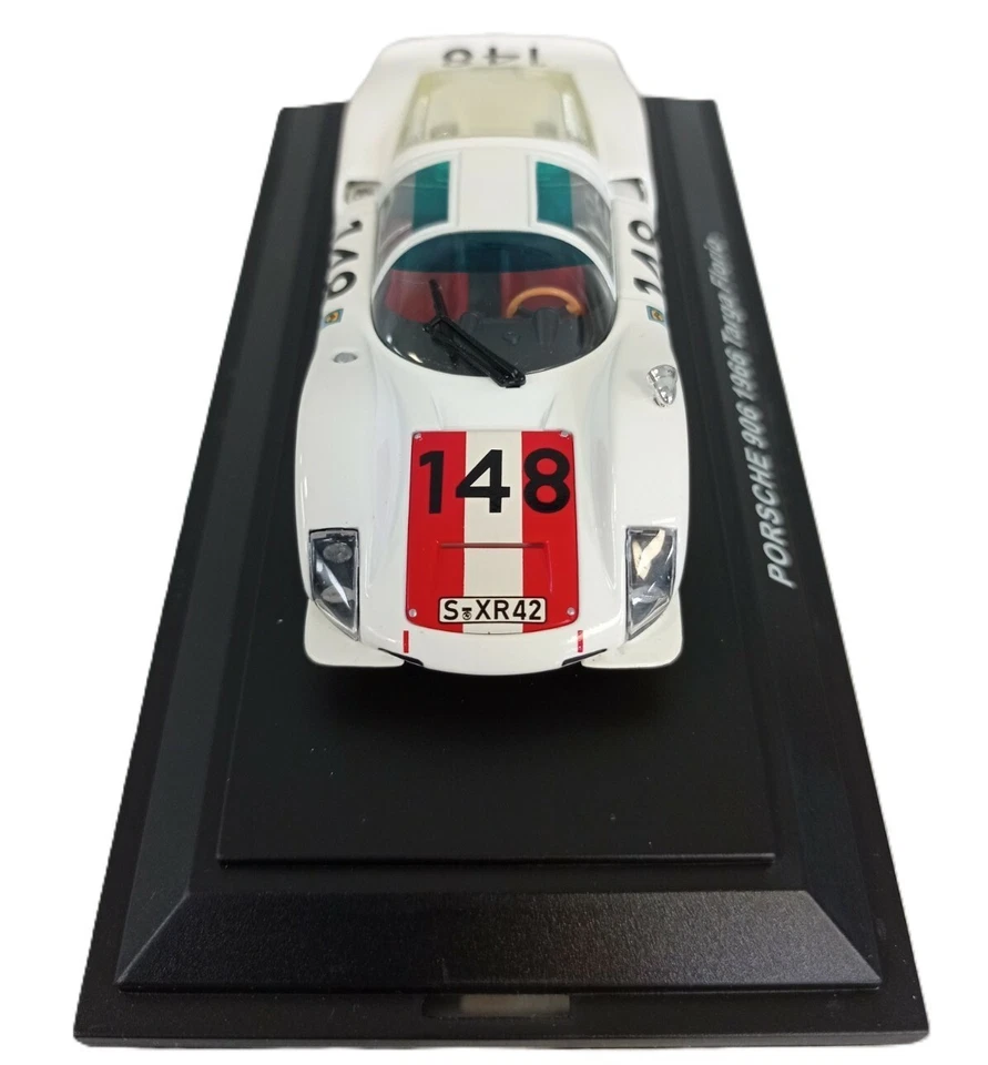 EBBRO Porsche 906 - 1966 Targa Florio Race Car Model Boxed 637 White - Image 4 of 4