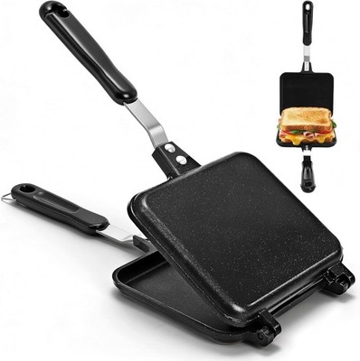 Hot Sandwich Maker, Grilled Sandwich Toaster for Small Bread Pancake, Double