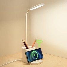 hansang Desk Lamp, LED Desk Lamps for Home Office, Wireless Charger Small Desk