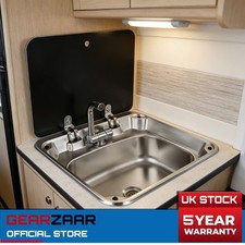 RV Caravan Camper Boat Stainless Steel Hand Wash Basin Kitchen Sink Kit W/Faucet