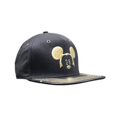 Disney Parks Mickey Mouse 28 Black Gold Embroidered Baseball Cap Hat