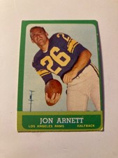1963 Topps football #40 Jon Arnett Halfback Los Angeles Rams off center