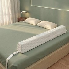 YENING Bed Bumpers for Toddlers with Strap Under 52"L x 6"W x 5.5"H, Grey