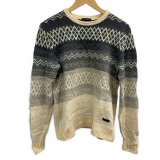 Burberry LONDON - Cream Dark Gray Light gray Men's Sweater
