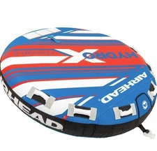 AIRHEAD HYDRO-X 3 Inflatable 1-3 Rider Towable Tube for Boating