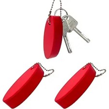 2 PCS Floating Boating Key Chain, Foam Oval Floating Keychain for Boating-Red