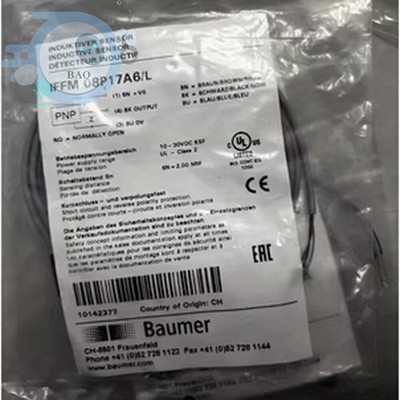Baumer IFFM08P17A6/L PLC Inductive Proximity Switch 1PCS New #pq