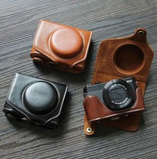 For Canon G7x3 G7x2 G7X MarkIII Camera Bag Leather Dock Case Base Cover Shell
