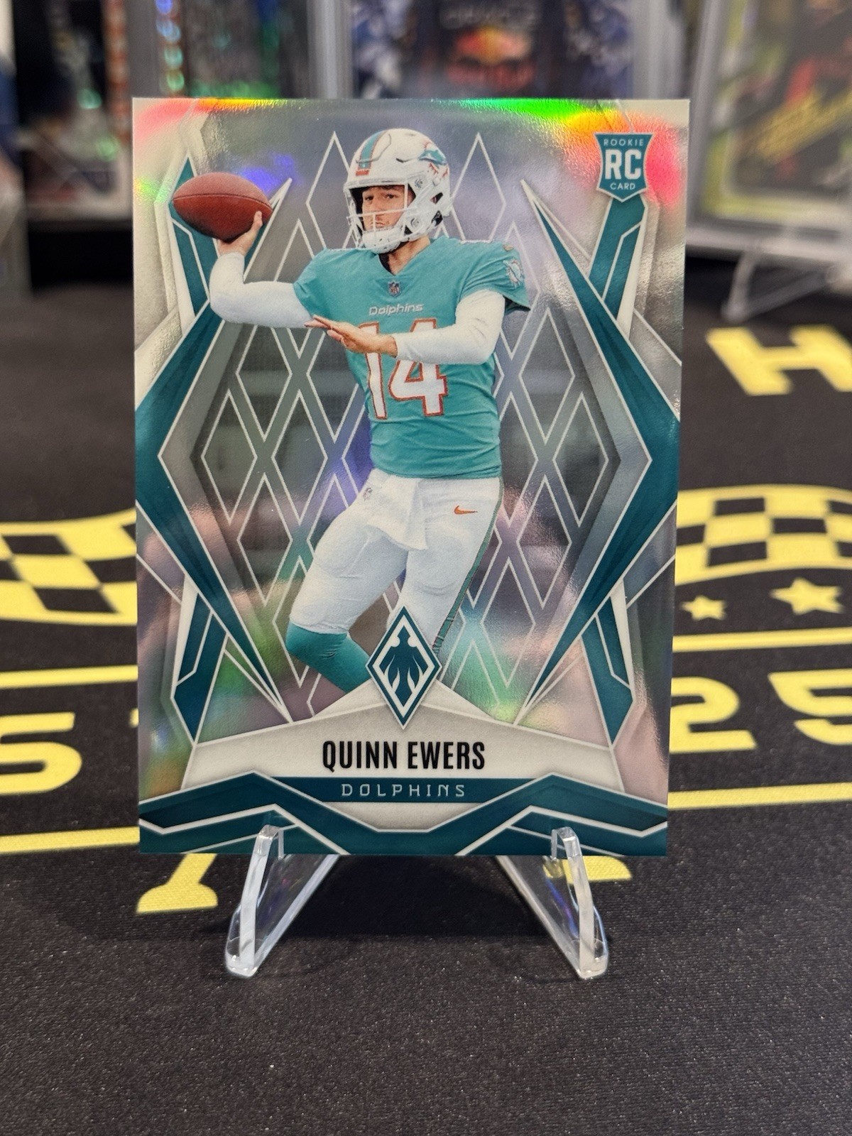 Quinn Ewers 2025 Panini Phoenix Silver Prizm RC #159 Miami Dolphins