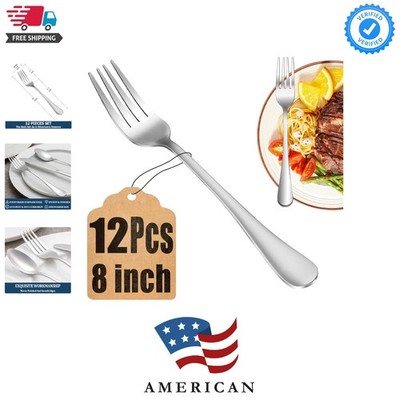 Heavy Duty Dinner Forks 18/10 Stainless Steel Salad Table Fork Set of 12 Flatwar