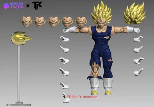 Black Hole x TK Custom Majin Vegeta Blue Battle Damaged Ver. 1/12 Action Figure - Picture 3 of 6