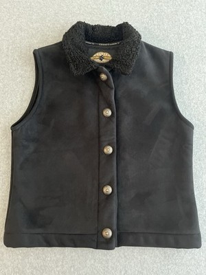 County Clothing Co Cheyenne Collection Women s Black Sherpa Lined Vest Size S