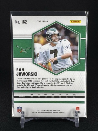 2021 Panini Mosaic Ron Jaworski Blue Reactive #162 Philadelphia Eagles - Picture 2 of 2